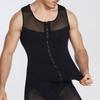 Men's Zippered Body Shaping Vest With Thin Buttons For Adjusting Chest And Abdomen