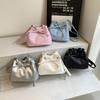 Simple and Fashionable Hand-held Bucket Bag New Style Fashionable Shoulder Bag Beautiful Casual Summer Trendy Underarm Bag