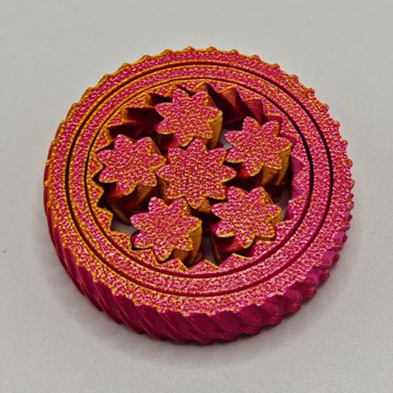 1/5Pcs 3D Printed Fidget Spinner Toy Stress Anxiety Relief Kids Teens Adults Interlocking Gear Fingertip Gyroscope Portable Travel Sensory Spinning