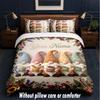 Gnome Theme Custom Text Or Name 3Pcs Bedding Set,1 Flat Sheet & 2 Pillowcases Personalized Home Bedding