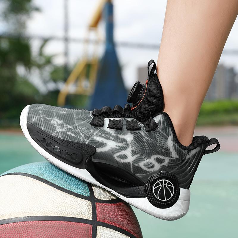30-40 Детские больших размеров Удобные Дышащие Комфортные Модные Спортивные Кроссовки Высокие Баскетбольные Кроссовки