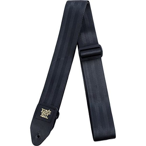 Genuine Ernie Ball 4139 Guitar Strap, Seatbelt Webbing Strap, Black