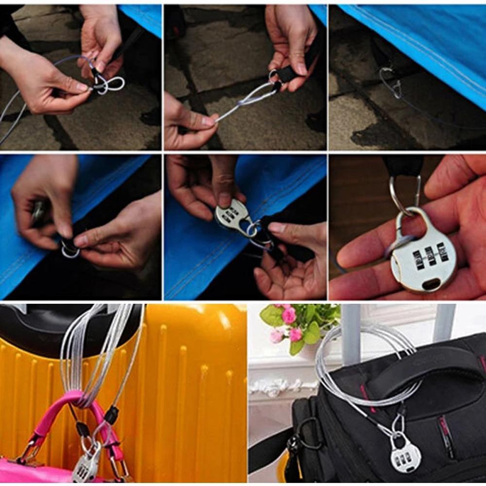 line Security Anti-theft Motorcycles Metal lock Bicycle Lock Wire Rope Braided rope Steel Cable