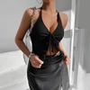 European & American Style Halter Vest: 2025 Autumn/Winter Backless Short Top for Women