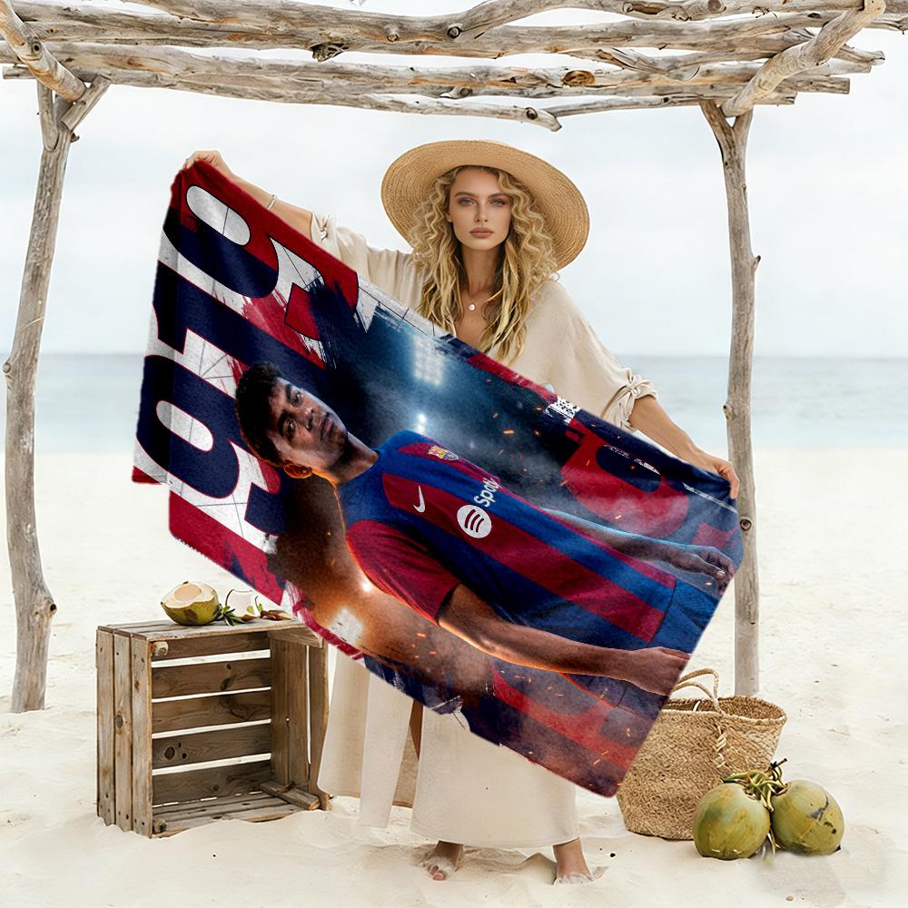 Lamine Yamal Football Player Celebration Beach Towel Quick-Dry Soft Microfiber Comfortable Lightweight