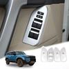 LLKUANG Window Lift Switch Button Frame Cover Trim Compatible with Toyota Land Cruiser Prado FJ150 LC150 150 2010-2018,Car Door Window Glass Lift