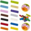 40pcs Building Blocks DIY Thick 1x6 Dots 14Color Bricks Size Compatible With 3009 Bricks Kids Toys Educational for Children