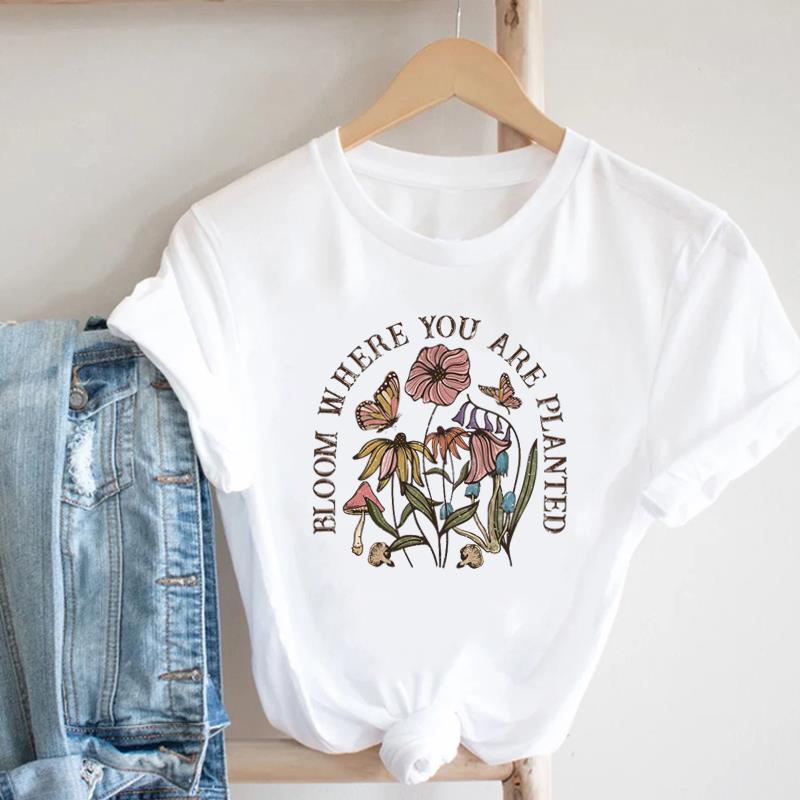 (Азиатский размер) Футболка женская с принтом женская одежда милый тренд милый тренд повседневная модная футболка с коротким рукавом женская футболка с графическим рисунком