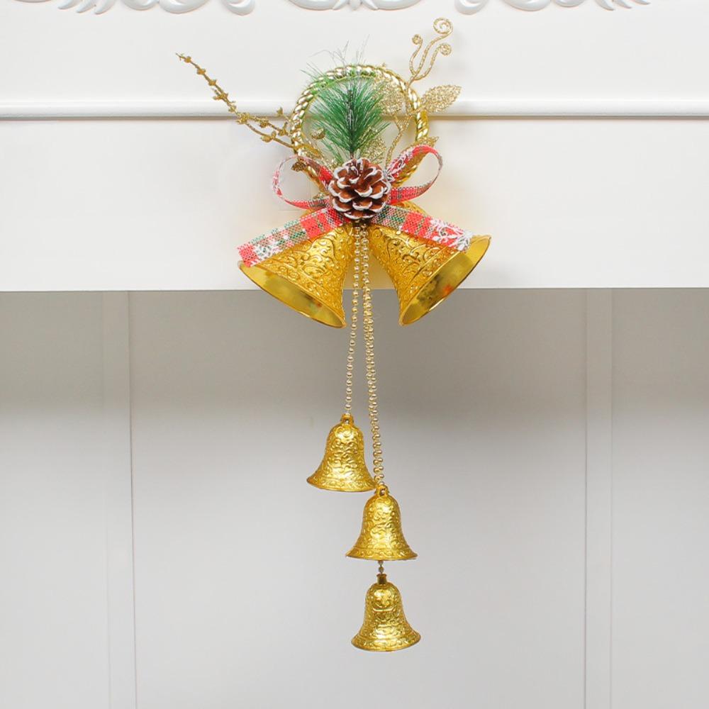 With Pine Cones Christmas Bell Glitter Christmas Hanging Ornament Xmas Tree Pendant  Shopping Mall
