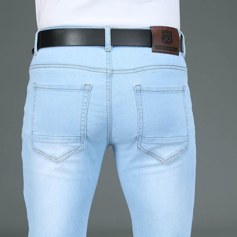 Мужские эластичные облегающие джинсы с микроклеш, расклешенные брюки, мужские дизайнерские классические джинсовые джинсы