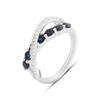 Silver Ring with Nano Sapphire 0.83ct, Item Weight 3.25 Gr (2189039)