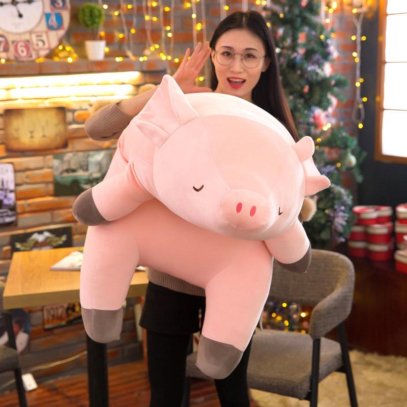 40cm/50cm/60cmPlush Toys Kawaii Animal Pink Pig Down Cotton Peluche Toy Kids Girls Large Pillow Toys