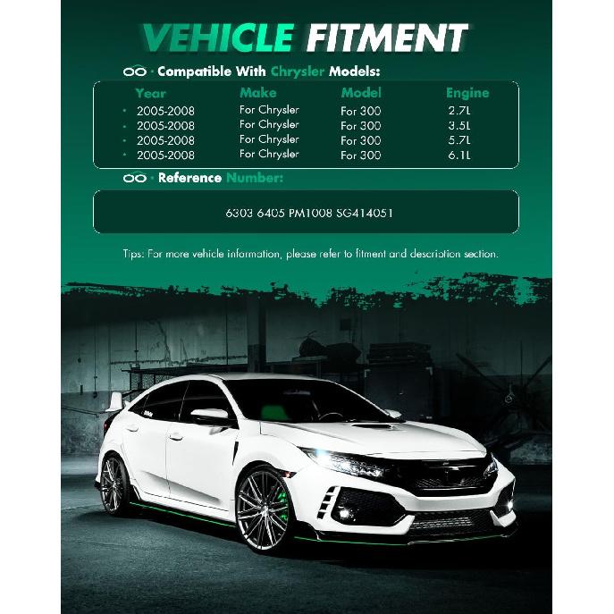 SCITOO Hood Trunk Lift Supports Replacement Struts Gas Springs Shocks Fit for Chrysler 300 2005-2008