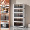 Movable Bedroom & Living Room Storage Cabinet: Folding Wardrobe & Plastic Organizer Shelving Unit