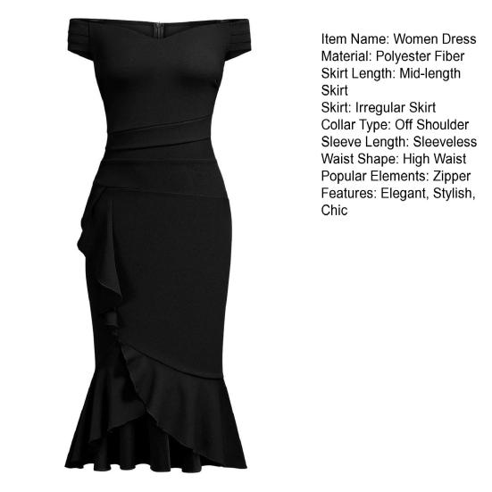 Миди-платье бодикон с открытыми плечами для женщин, платье без рукавов для гостьи на свадьбу, платье-русалка для коктейльной вечеринки