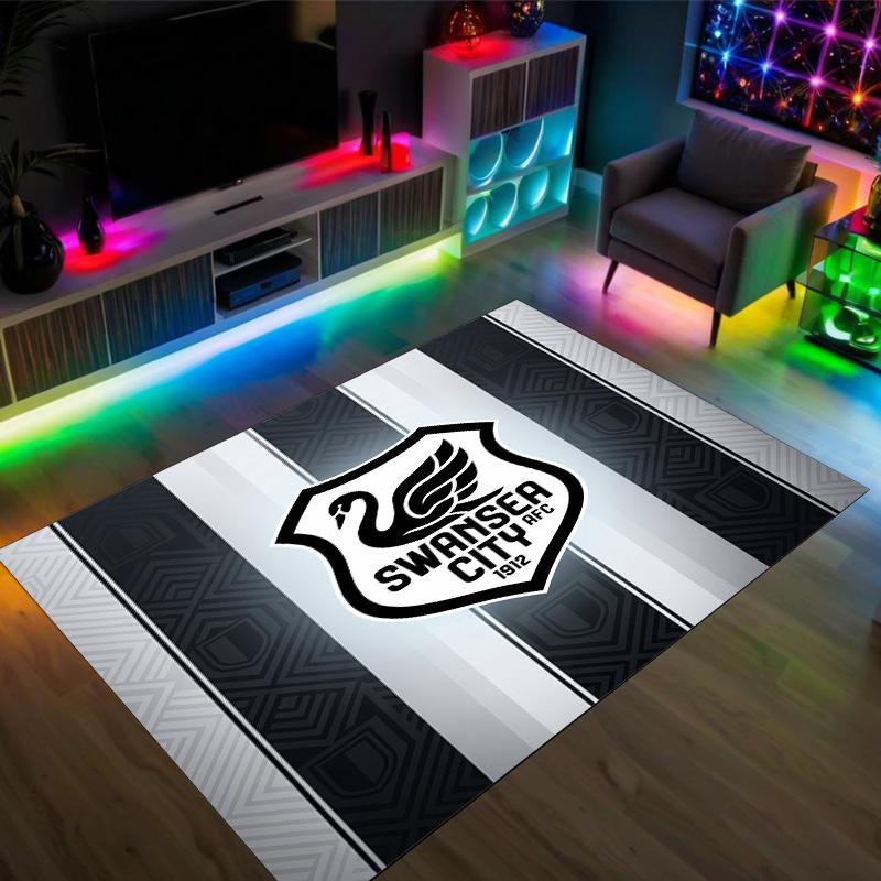 Swansea City Design Crystal Velvet Carpet Cozy Non?Slip Printed Rug For Bedroom Living Room Entrance