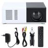 Mini Projector Portable Black and White LED Projection Machine with Stand 100‑240VEU Plug