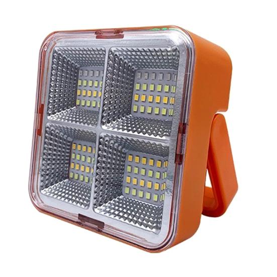 Mini Solar Camping Lamp with Stand, IP65 Waterproof Solar Type-C Rechargeable Work Light, Adjustable Outdoor Portable Emergency Light