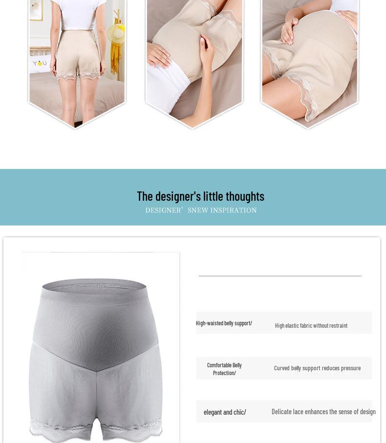 Summer Maternity Safety Leggings - Lightweight Anti-Exposure Pregnancy Shorts