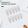 24 шт./компл. DIY ногтей с набором накладных ногтей, носимый художественный клей для ногтей, водонепроницаемый гель