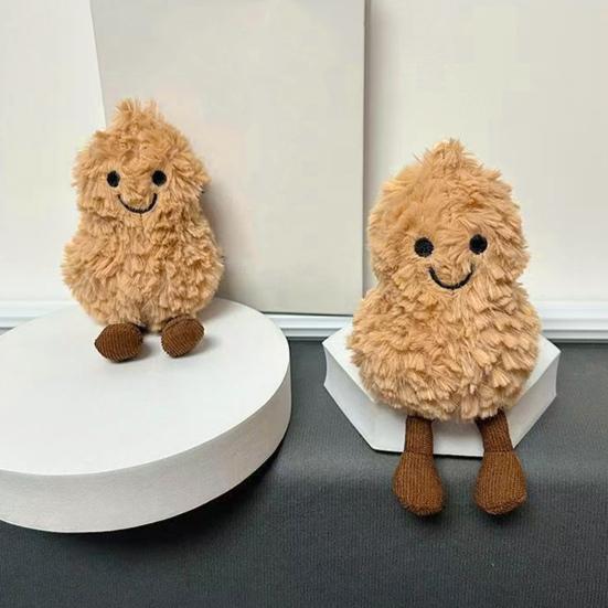 Yousheng Peanut Plush Подвеска 17 см Милая интерактивная игрушка карманного размера Плюшевый брелок для ключей Украшение гостиной Подарок на день рождения для девочек и мальчиков
