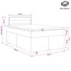 Box Spring Bed with Mattress Black 120 x 190 cm Fabric
