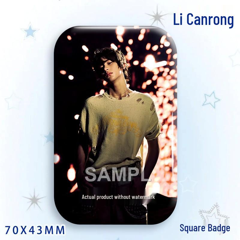 Li Canrong Concert Star Badge Laser Sticker Brooch Ornament
