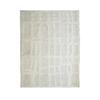 Modern Living Room Rug Geometric Relief Cream 133x170