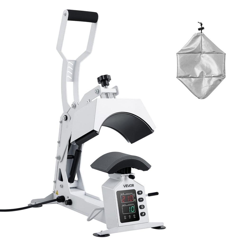 Hat Heat Press Machine, 215 x 100 mm Large Heating Plate, with Caps Stretcher, Precise Temperature & Time Control, Heat Press for Hats and Caps, for