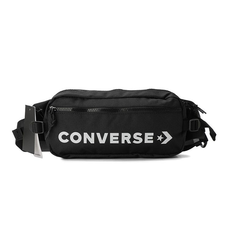 Converse Полиэстер с принтом логотипа Наплечная сумка через плечо Поясная сумка Унисекс сумки Черный 10006946-001