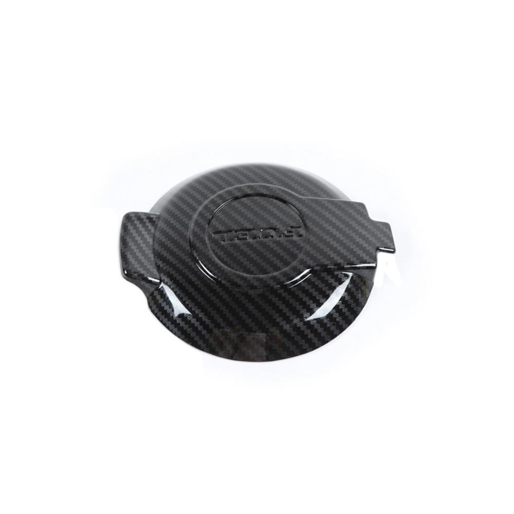 Carbon Fiber Look Fuel Tank Cover Trim Accessories Gas Door For Dodge Challenger