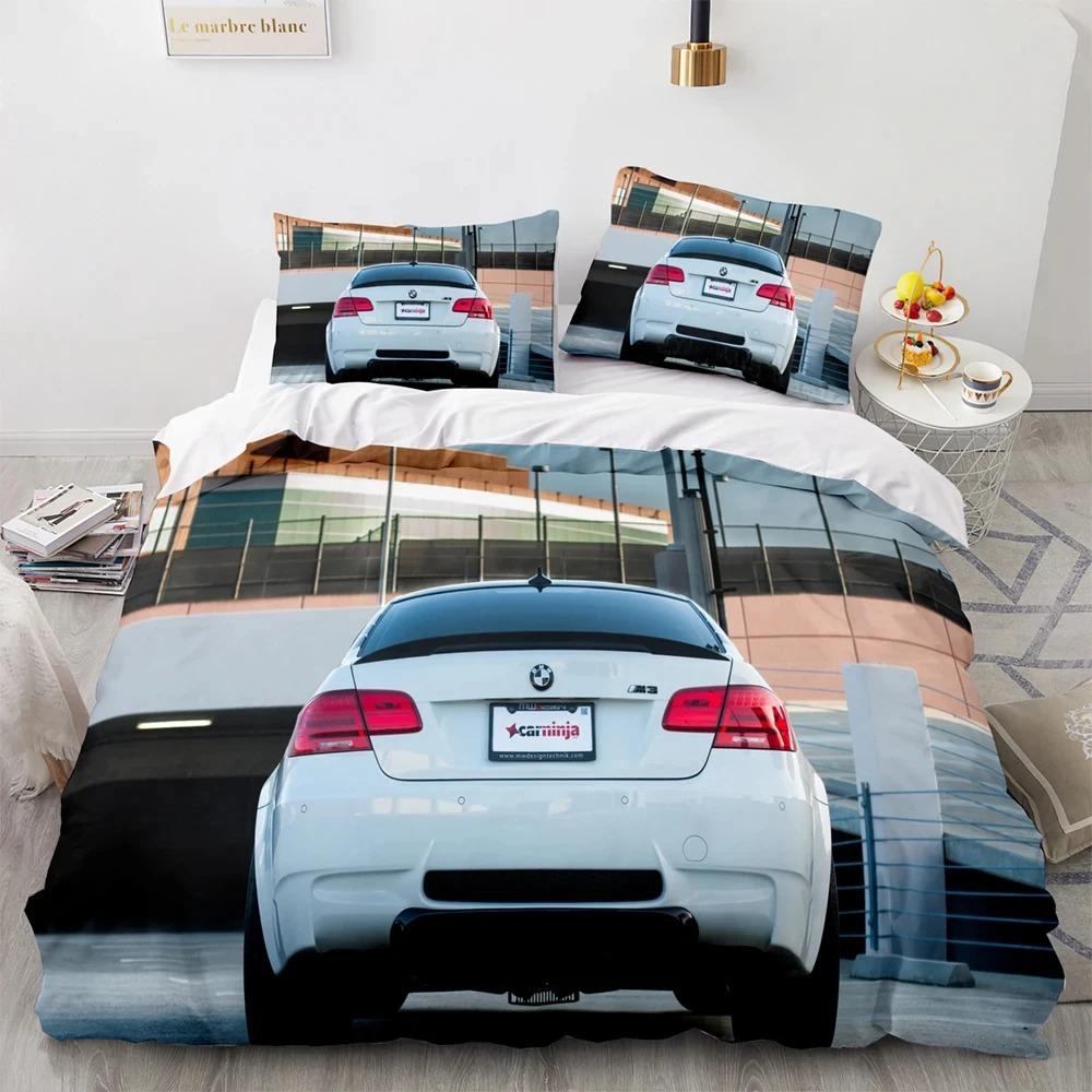 Комплект постельного белья Sports Car Racing Single Twin Full Queen King Size SUV Truck Bed Set Aldult Kid Bedroom Duvetcover Sets Men Boy Gift