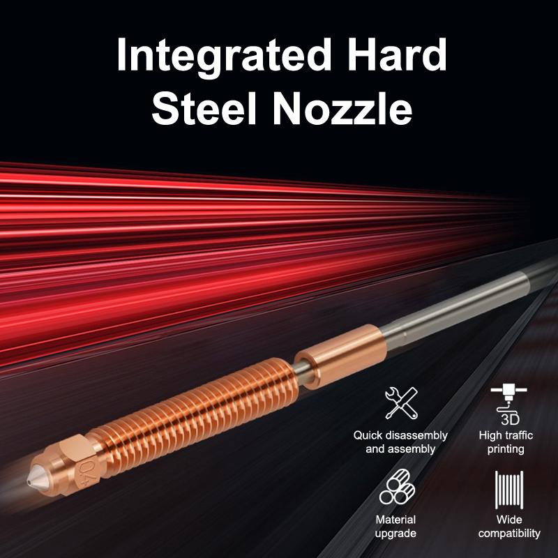 For Creality K2 Plus Nozzle Quick-Swap Nozzle Kit Hardened Steel Nozzle All-Metal High-Flow Printing For Creality 3D Printers