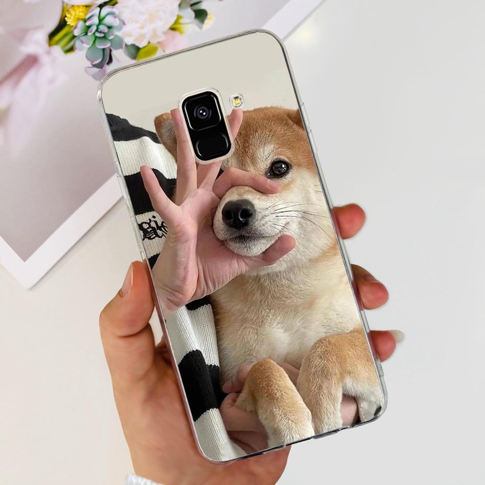 Для Samsung Galaxy A8 (2018) / A8+ (2018) Мягкий силиконовый TPU чехол SM-A730F A530F для Samsung A 8 A8 Plus, милые чехлы с мультяшными пандами