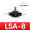 Пневматический дроссельный клапан для воздушного шланга LSA4 PA6, регулирование скорости, регулируемый расход, односторонняя блокировка