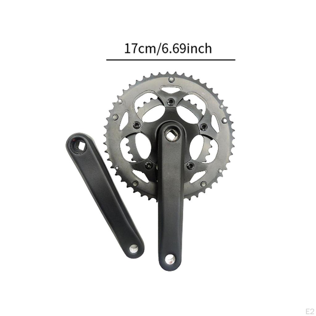 Bike Crankset Bicycle Crank Set 170mm Arm Riding for Mountain Road 50/34T 8/9 Speed