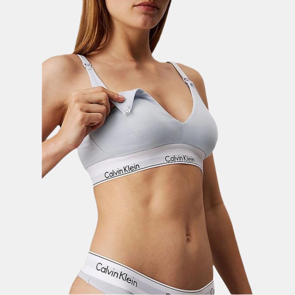 Calvin Klein Нижнее белье с буквами, удобный спортивный дышащий бюстгальтер, женское нижнее белье, синий цвет 000QF6218E-CIQ