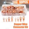 60PCS SC 8 Sizes Tinned Copper Lugs Ring Crimp Terminals Battery Wire Welding Cable Connectors Kit