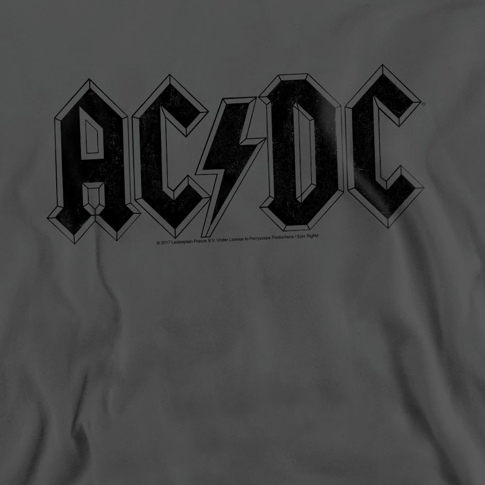 AC/DC Unisex Adult Worn Logo Sweatshirt