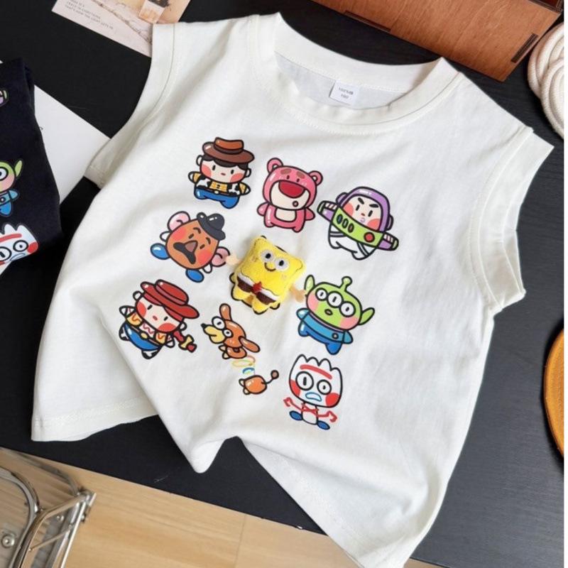 Summer Kids Cotton Sleeveless Vest Toddler Round Neck Korean Top Breathable Undershirt For Boys And Girls