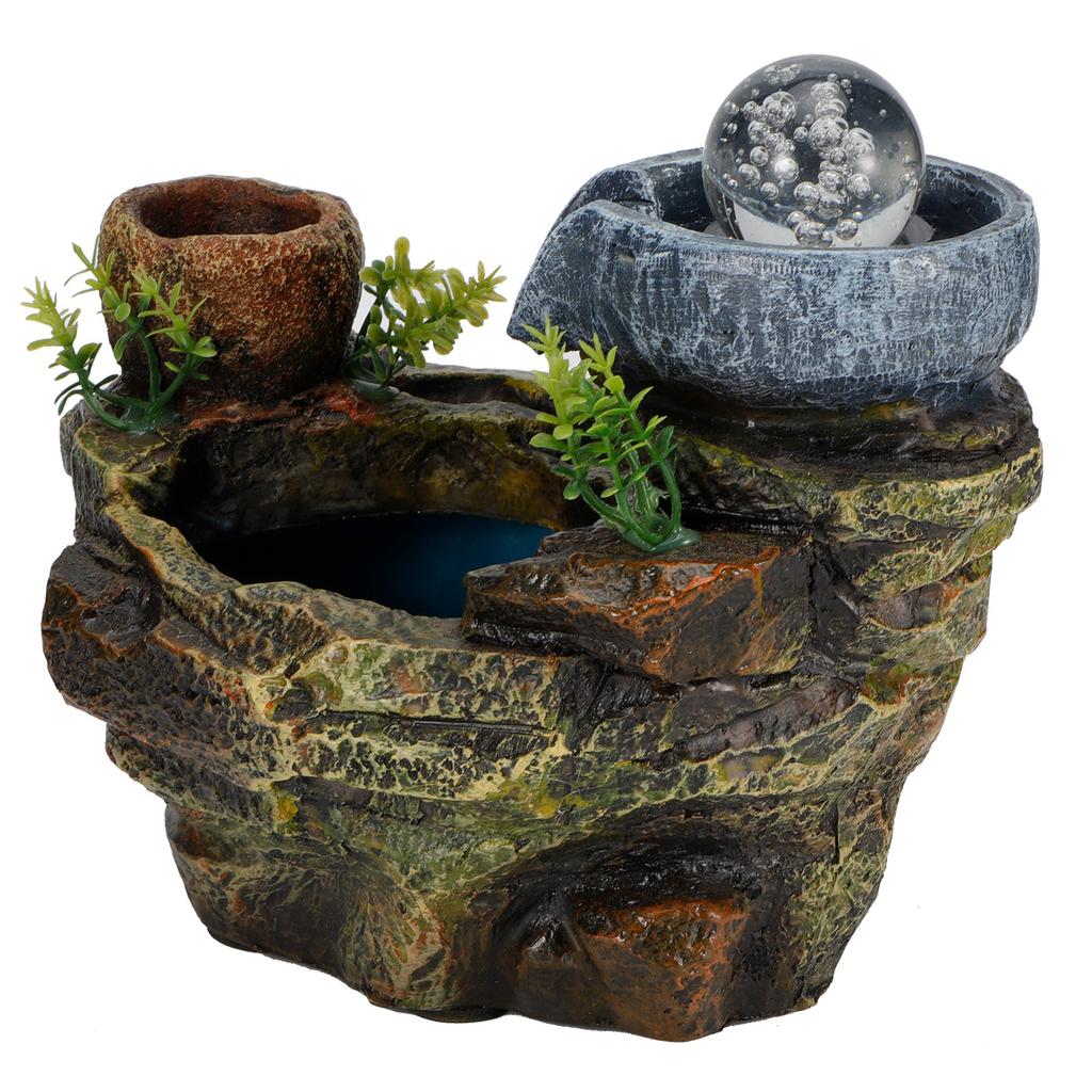 Светодиодный рокарий из смолы фонтан DIY растения микроландшафт горшечные суккуленты украшение дома