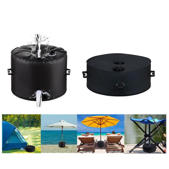 Наполненная водой сумка для основания зонта, большая вместимость, водонепроницаемая, универсальная, с большим водоприемником, сверхмощная подставка для солнцезащитного зонта, 100 фунтов