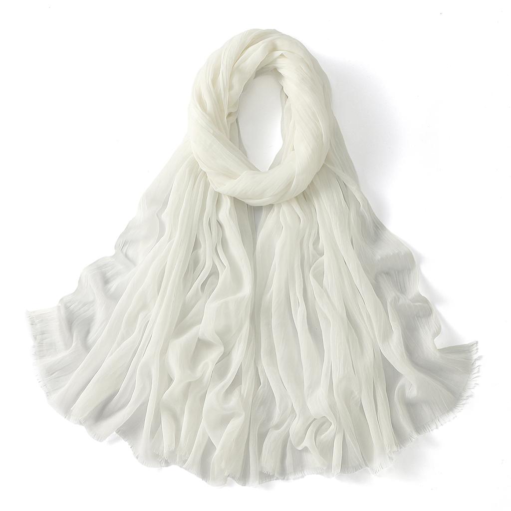 Muslim Cotton Rayon Hijab Solid Color Plain Scarf Women Soft Cotton Viscose Thin Voile Shawl Remove Edge Headscarf Turban