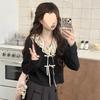 Кружевные кардиганы женские Y2k Kawaii весна осень японские нежные нежные модные длинные рукава мягкие повседневные повседневные