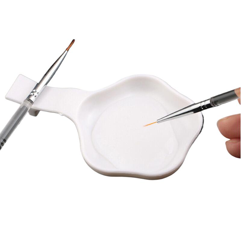 Белая палитра для дизайна ногтей, подставка для мытья ручек для рисования, стойка для маникюрных инструментов, подставка для кистей для дизайна ногтей