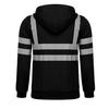 Mens Road Work High VisibilityPullover Long Sleeve Hooded Sweatshirt Tops Blouse