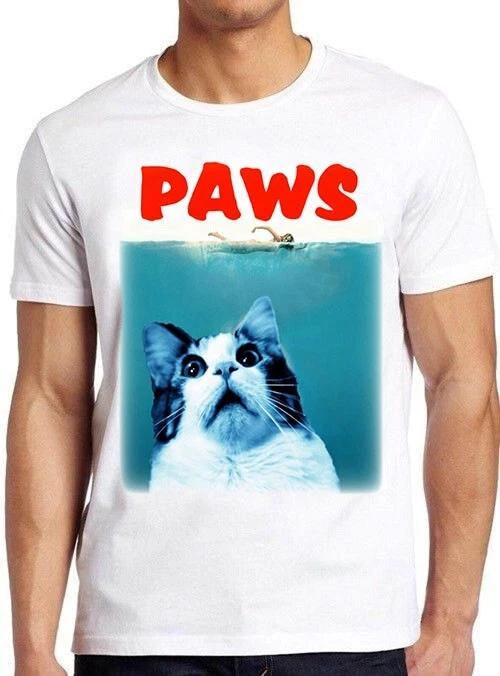 Paws Cat Swimming Cat Pet Summer Fishing Movie Meme Funny Gift Tee T Shirt M900