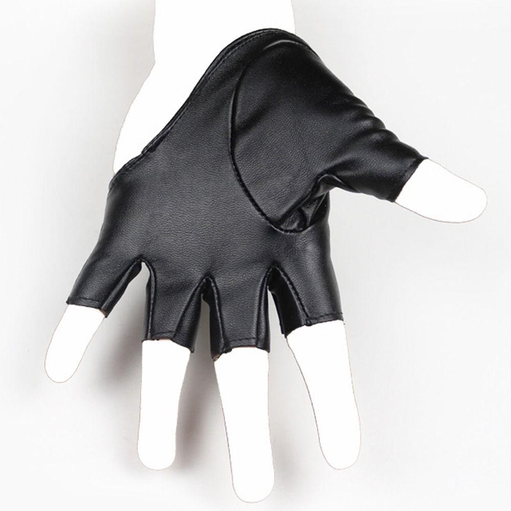 Men Performance Mittens Five Finger Gloves PU Leather Gloves Cosplay Mittens Ladys Driving Dress