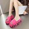 EVA Thick-soled Slippers for Women Outdoor Fashion Print Wedge Platform Slides Woman Sandals 2025 Non-Slip Soft Sole Beach Shoes
