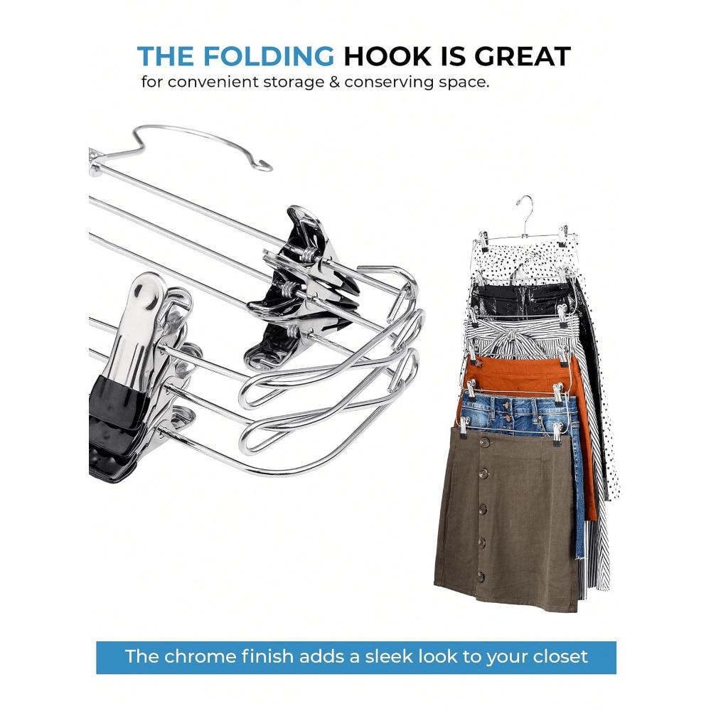 Многослойная многофункциональная вешалка для одежды с прищепками для брюк и юбок 1 шт.